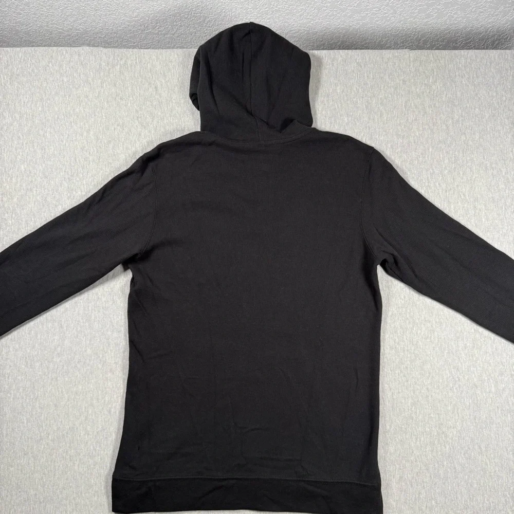 RVCA Waffle Knit Hoodie | Size M | Black Pullover Henley - Picture 7 of 7